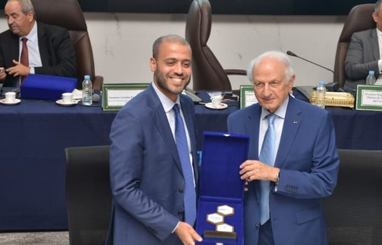 Yasser Ibrahim With Mr. Andre Azoulay Chairman of FRDISI and Senior Advisor to Moroccon King